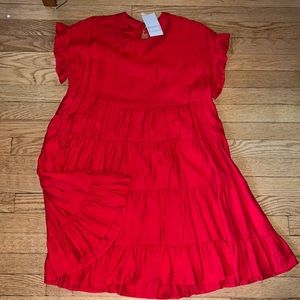 Minholl Red Ruffled dress